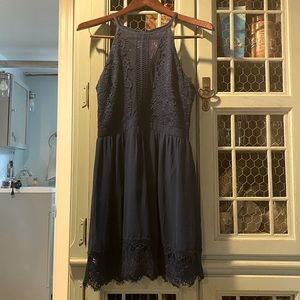 Francesca’s illusion neck dress